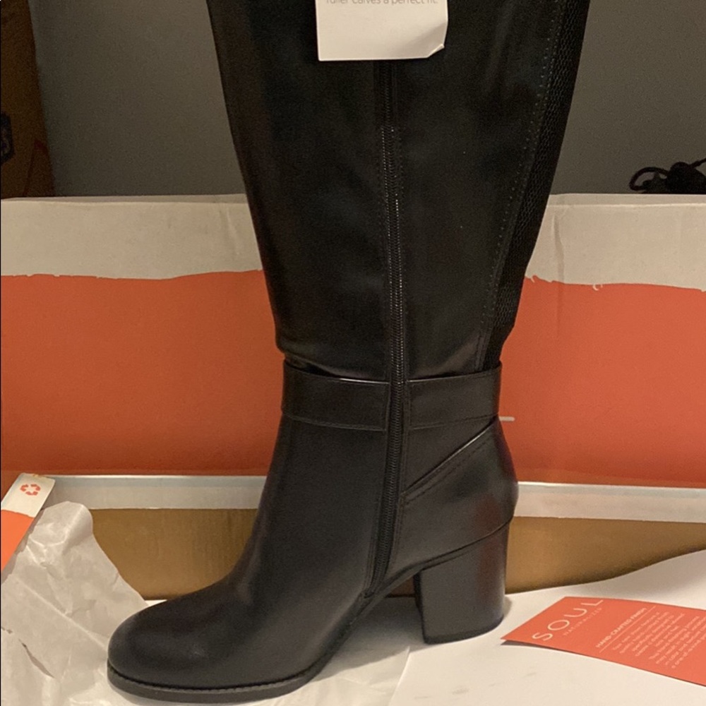 Brand new Twinkle SOUL by Naturalizer Wide Calf black boots